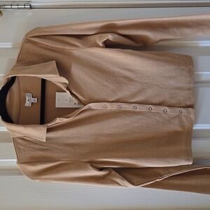 TRUE CRAFT BRAND WOMEN'S JUNIOR SIZE LONG SLEEVES TAN TOP SIZE LARGE
